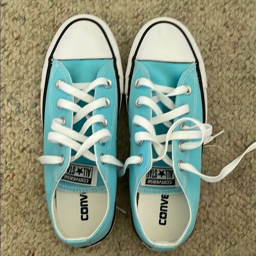 Converse Blue and White Canvas Sneakers.  New without box